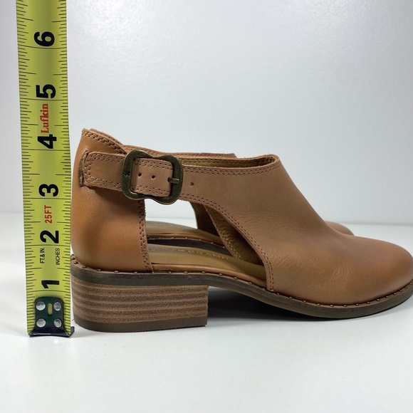 Lucky Brand Giovanna Cutout Camel Leather Adjustable Strap Studded Booties 7.5 - Picture 7 of 12